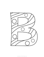 Letter B met cirkels en lijnen