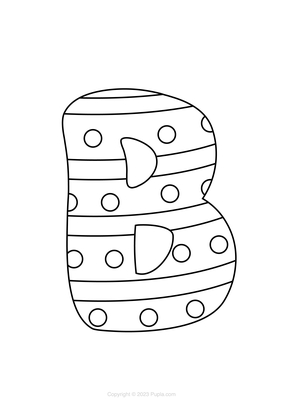 Lettre B avec lignes et cercles