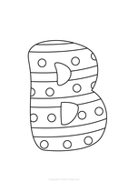 Buchstabe B mit Linien und Kreisen