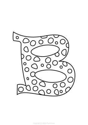 Lettre B avec des galets