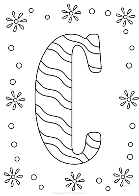 Letra C con dibujo ondulado