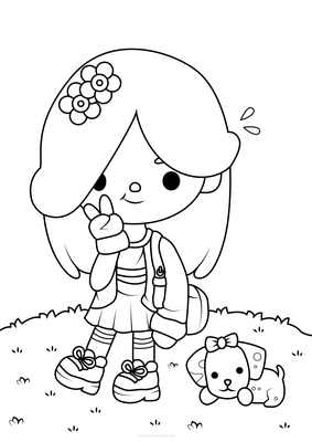 Toca Boca Girl and Dog