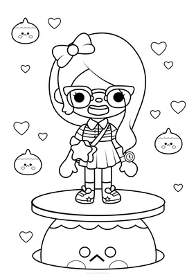 Toca Boca Girl with Glasses