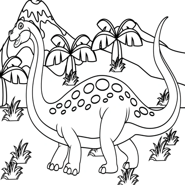 Dibujo para Colorear Dinosaurio Apatosaurus