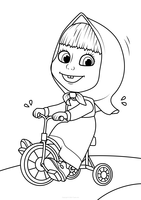 Masha en bicicleta