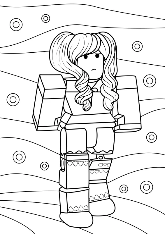 Coloriage Roblox Fille