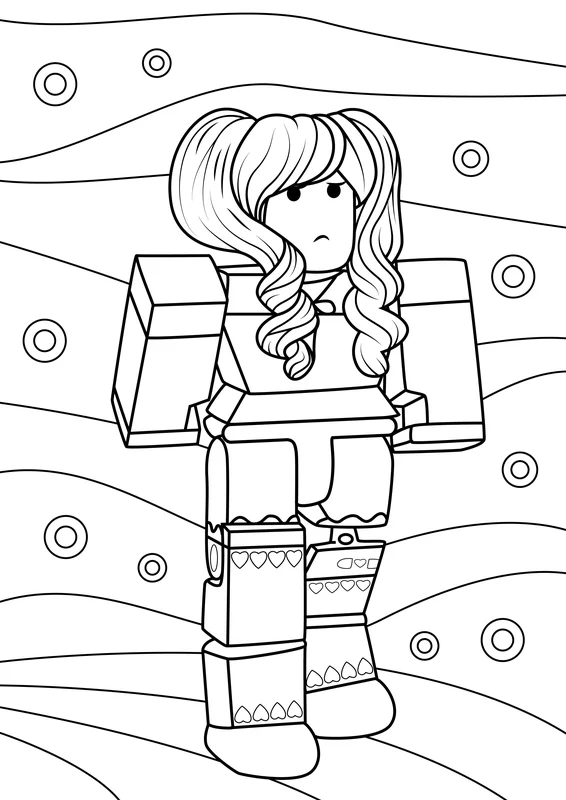 🖍️ Roblox Girl - Printable Coloring Page for Free - Pupla.com