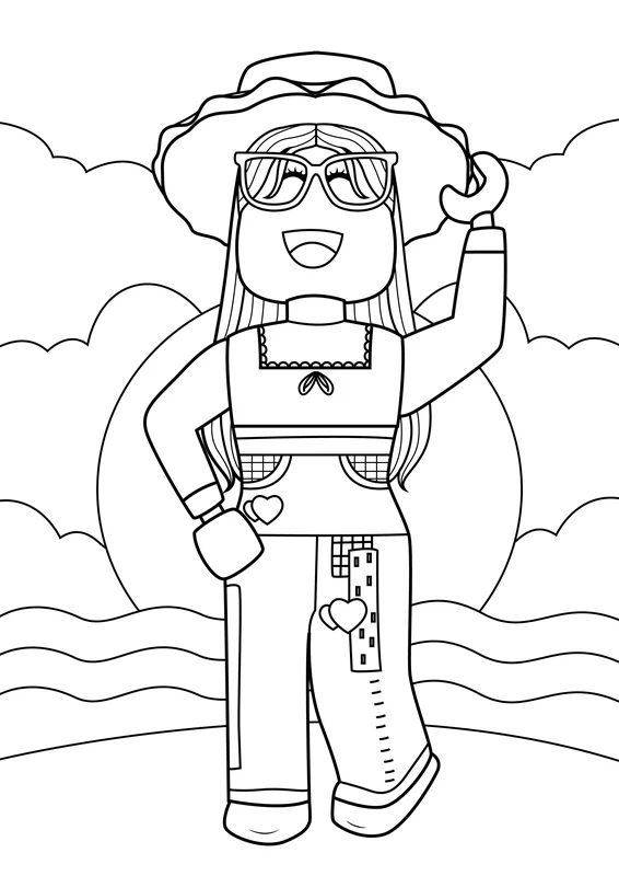 Roblox Laughing Girl Coloring Page