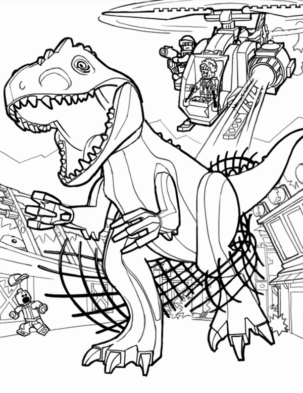 Jurassic World T Rex Coloring Pages - Free Printable Coloring Pages