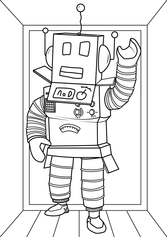 Roblox Robot Coloring Page
