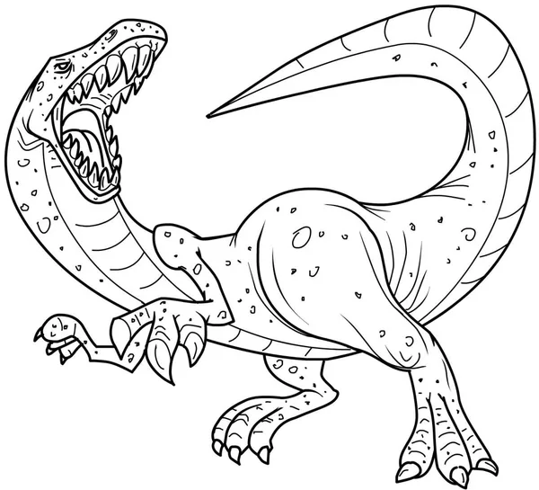 Dibujo para Colorear Dinosaurio Velociraptor
