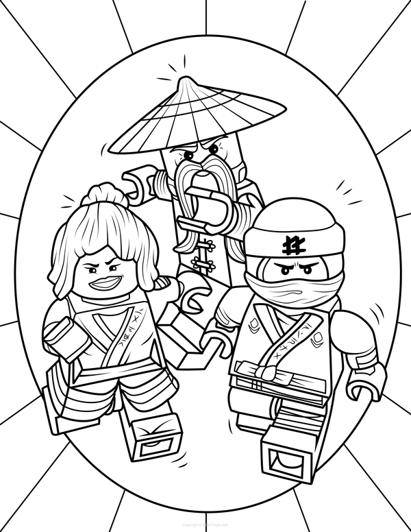Ninjago Characters Coloring Page