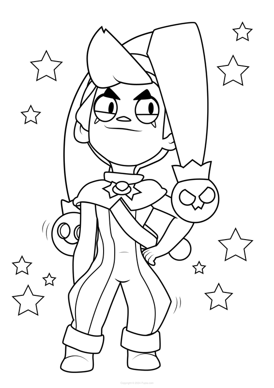 Brawl Stars Chester Coloring Page