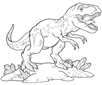 Rugissement du dinosaure T-rex