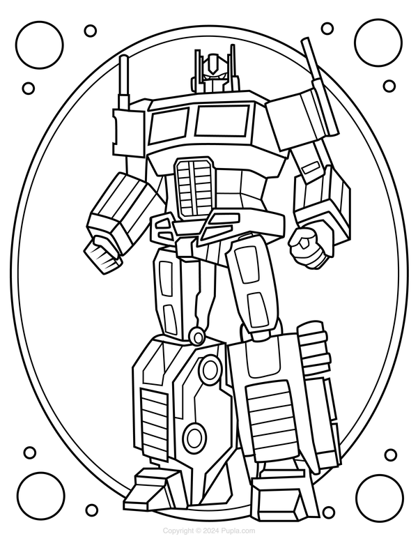 Dibujo para Colorear Optimus Prime