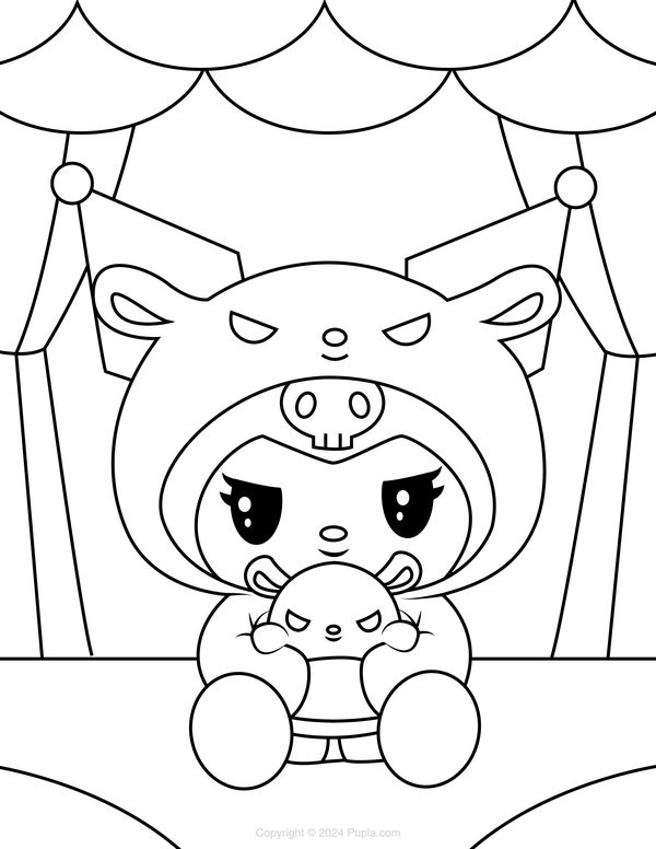 🖍️ Kuromi y Baku - Dibujo para Colorear Gratis para Imprimir - Pupla.com kuromi-y-baku-dibujo-para-colorear-gratis-para-imprimir-pupla-com