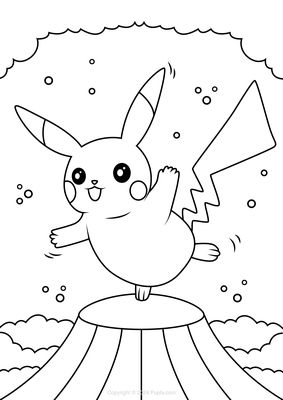 Pikachu op één been