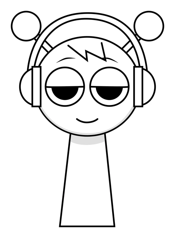 Sprunki Oren Coloring Page