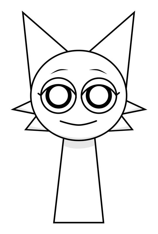 Sprunki Wenda Coloring Page