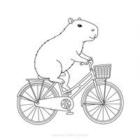 Capibara en bicicleta