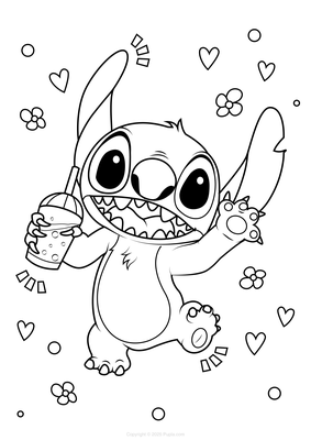 Stitch Drinking