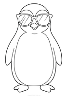 Pingouin cool portant des lunettes de soleil