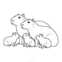 Capybara Family