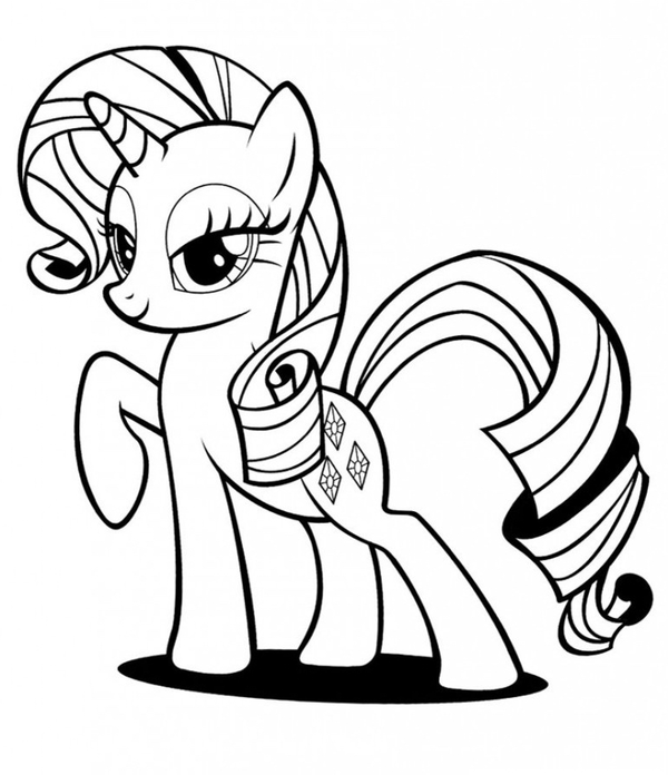 my little pony coloring page rarity