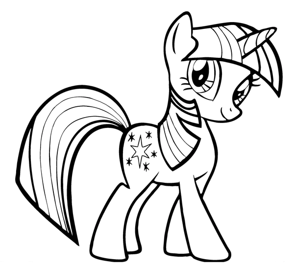 My Little Pony Twilight Sparkle - Printable Coloring Page for Free -