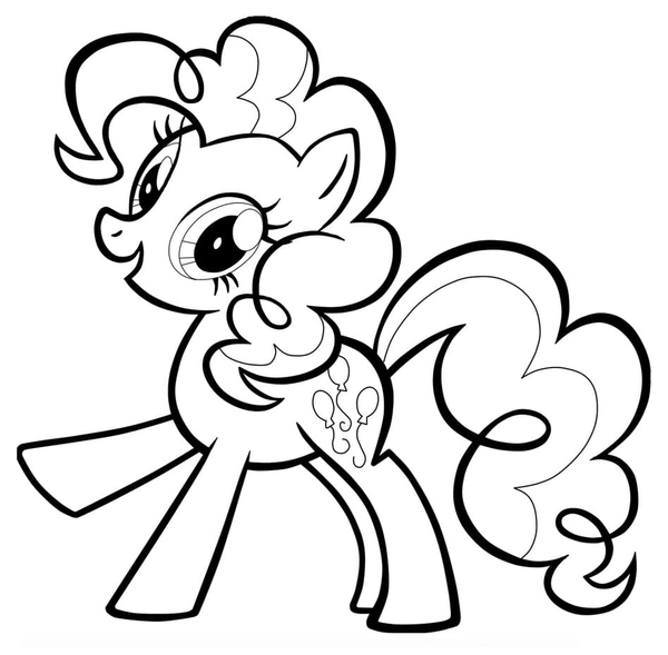 Dibujo para Colorear My Little Pony Pinkie Pie