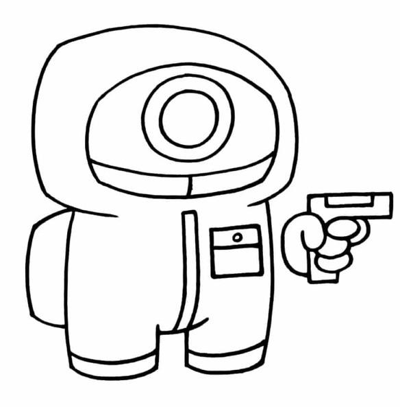 Among Us Squid Game Coloring Page