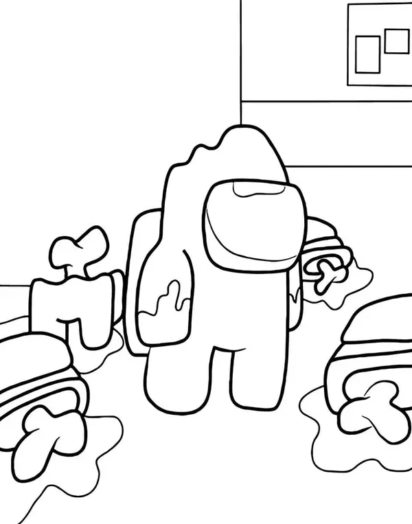 Among Us Imposter Coloring Page