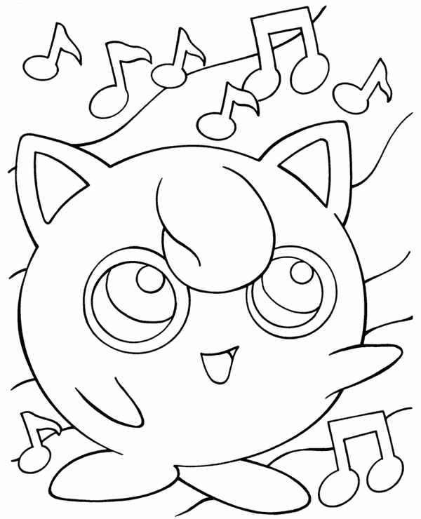 Dibujo para Colorear Pokémon Jigglypuff