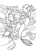 Ariel y platija con tenedores