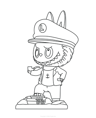 Labubu Captain Figurine
