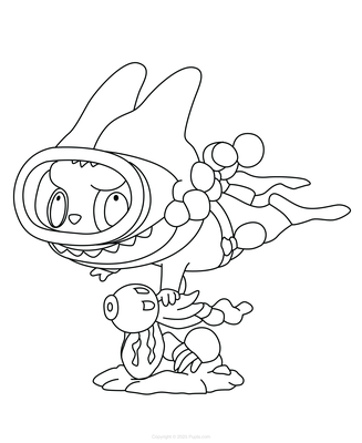 Labubu Diver Figurine