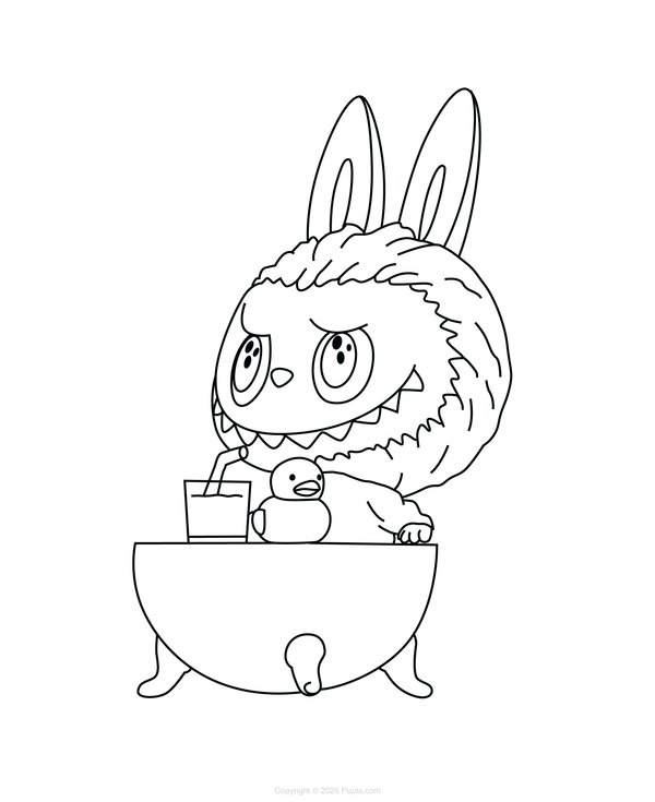 Coloriage Labubu the Monsters Fruits Series