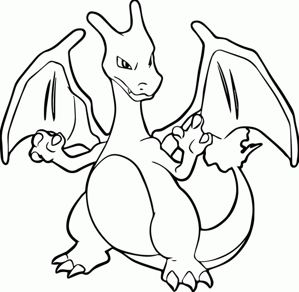 Dibujo para Colorear Pokémon Charizard