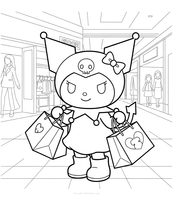 Kuromi in een winkelcentrum