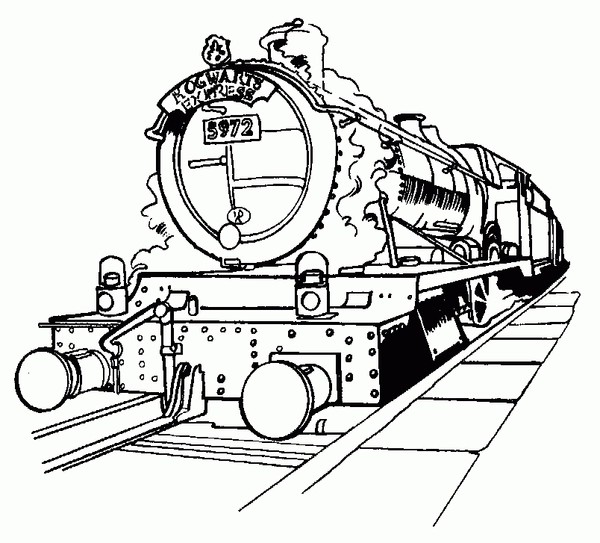Harry Potter Hogwarts Express Coloring Page