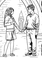Harry Potter and Hermione Holding Hands