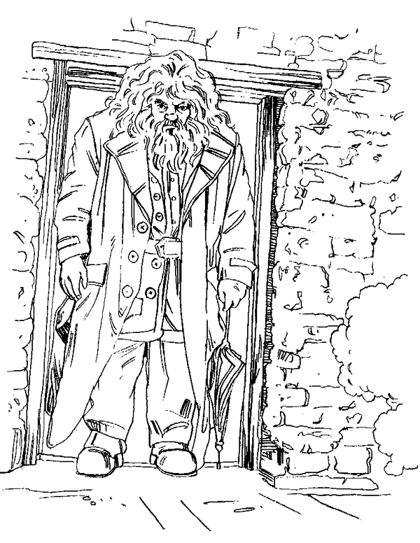 Harry Potter Hagrid Coloring Page