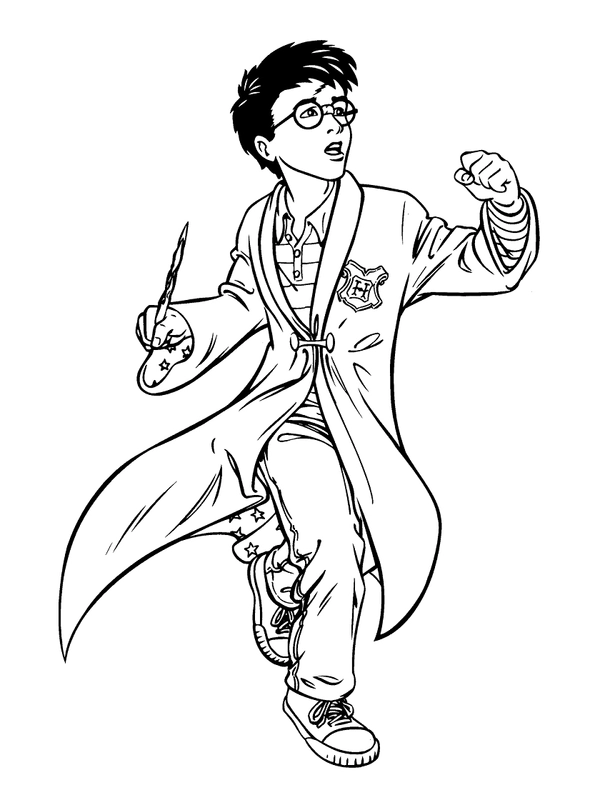 Harry Potter Running Coloring Page