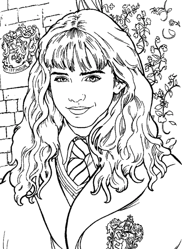 🖍️ Harry Potter Hermione Granger - Printable Coloring Page for