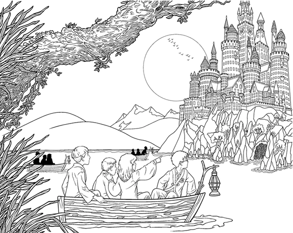 Harry Potter Hogwarts Coloring Page