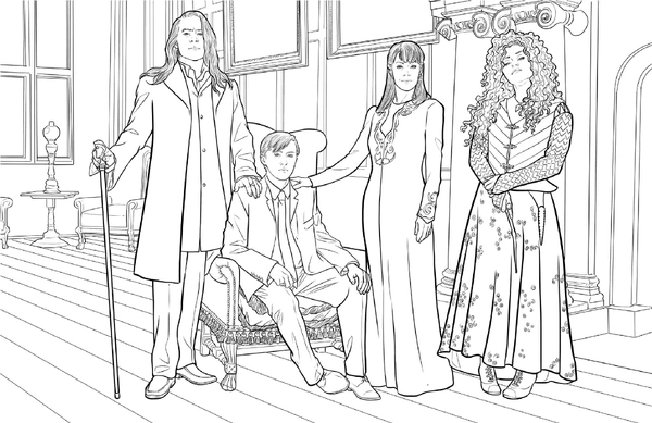 Harry Potter Slytherin House Coloring Page