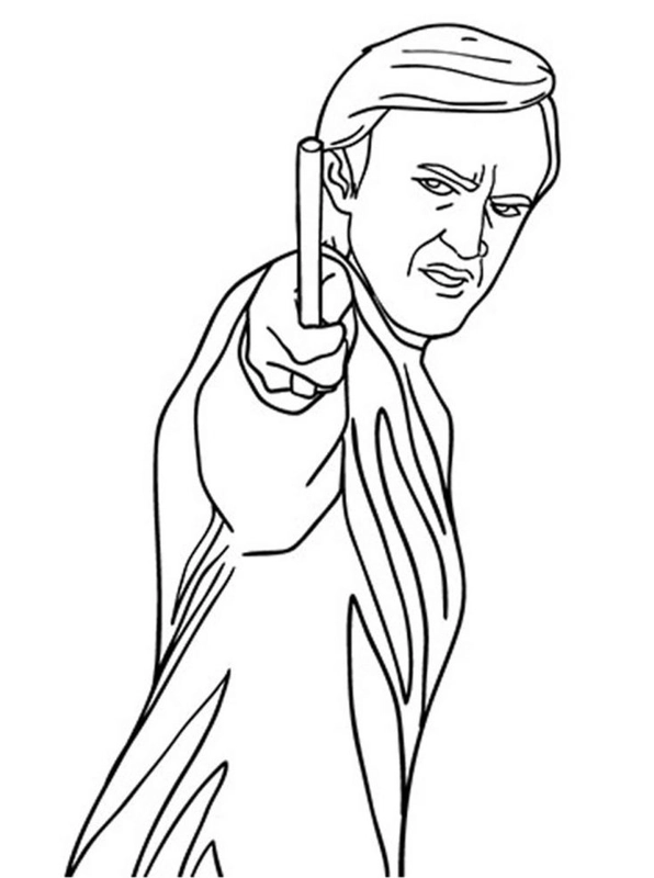 Harry Potter Draco Malfoy Coloring Page
