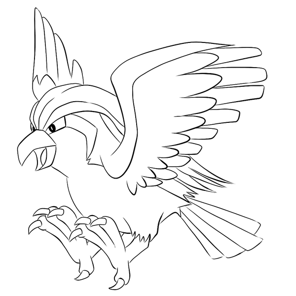 Pokémon Pidgeot Coloring Page