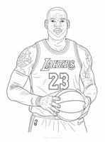 LeBron James holding a basketball
