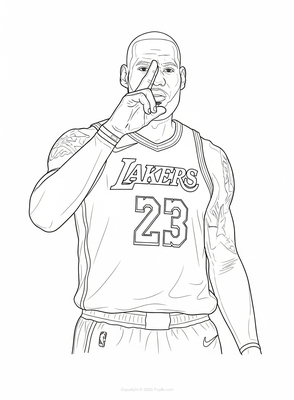 LeBron James holding up two fingers